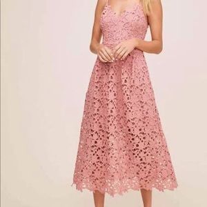 ASTR lace midi dress